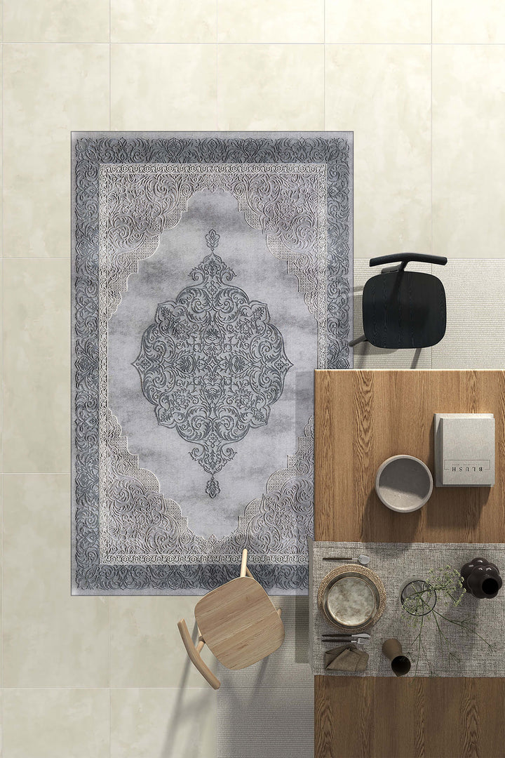Minimal  Halı Örtüsü – Kaymaz, Yıkanabilir, Modern Halı Desen 3027