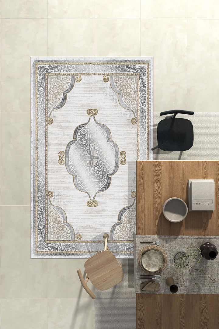 Minimal  Halı Örtüsü – Kaymaz, Yıkanabilir, Modern Halı Desen 3030