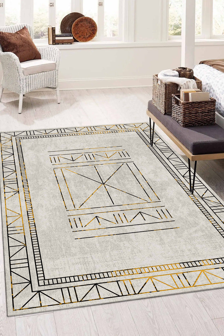 Minimal  Halı Örtüsü – Kaymaz, Yıkanabilir, Modern Halı Desen 3031