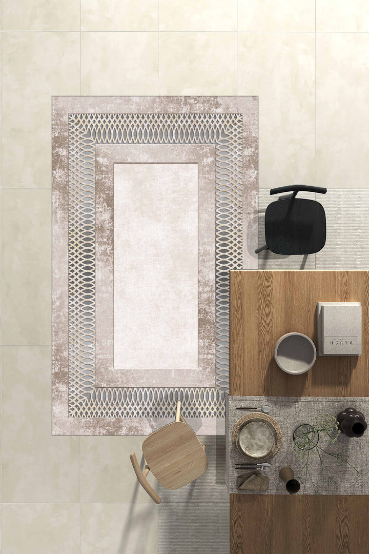 Minimal  Halı Örtüsü – Kaymaz, Yıkanabilir, Modern Halı Desen 3033