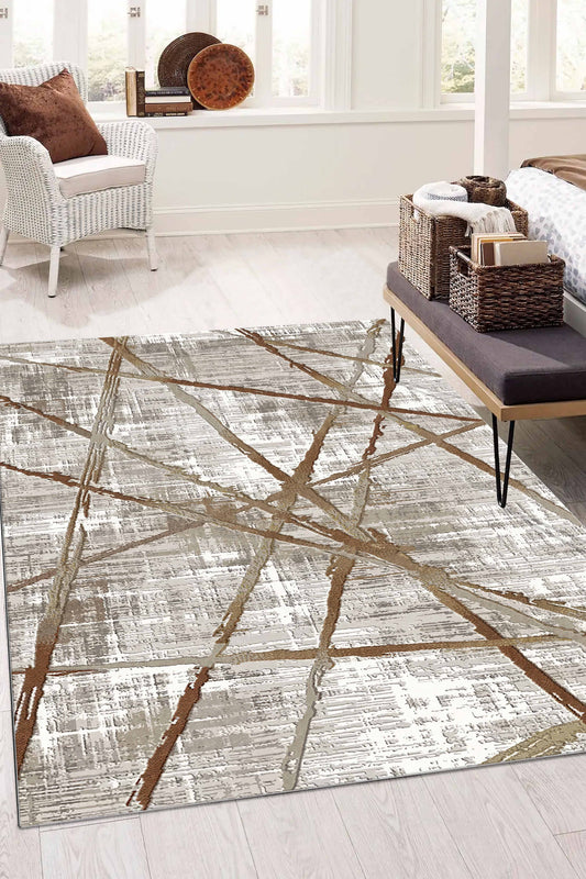 Minimal  Halı Örtüsü – Kaymaz, Yıkanabilir, Modern Halı Desen 3034