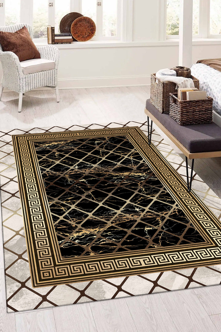 Minimal  Halı Örtüsü – Kaymaz, Yıkanabilir, Modern Halı Desen 3036