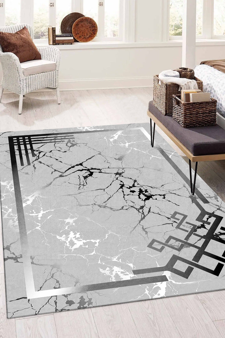 Minimal  Halı Örtüsü – Kaymaz, Yıkanabilir, Modern Halı Desen 3037