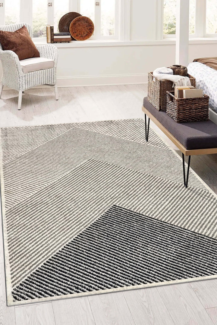 Minimal  Halı Örtüsü – Kaymaz, Yıkanabilir, Modern Halı Desen 3039
