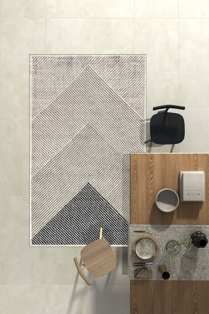 Minimal  Halı Örtüsü – Kaymaz, Yıkanabilir, Modern Halı Desen 3039