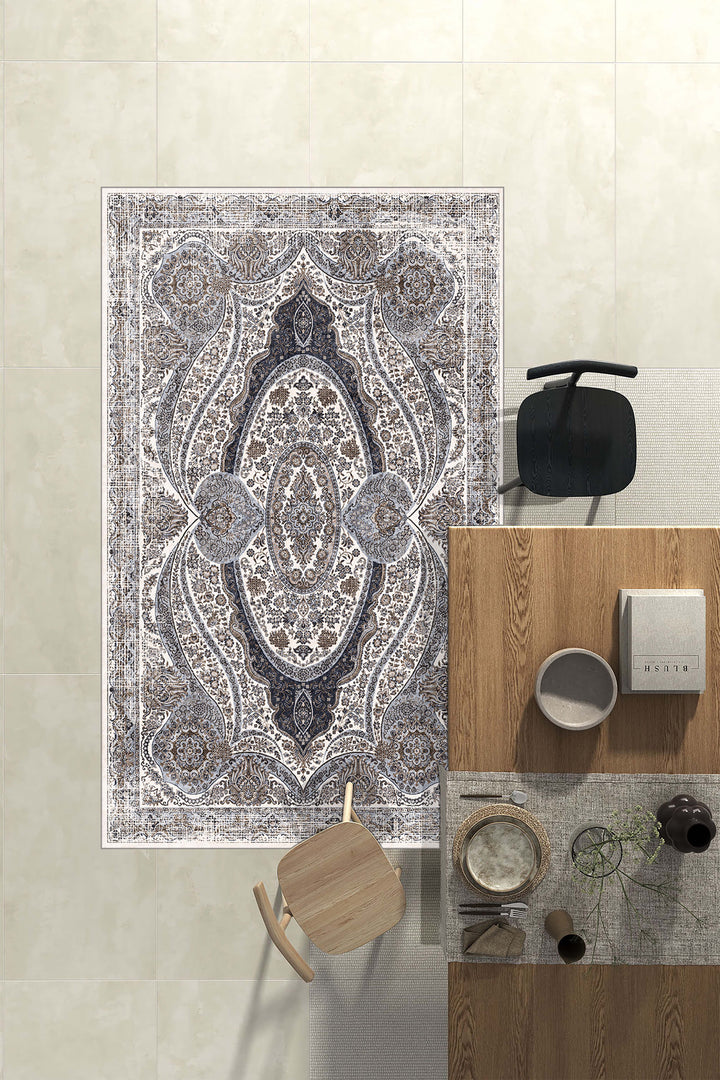 Minimal  Halı Örtüsü – Kaymaz, Yıkanabilir, Modern Halı Desen 3044
