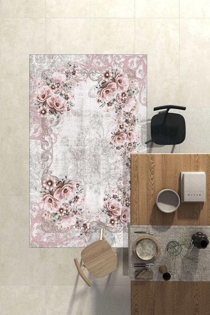 Minimal  Halı Örtüsü – Kaymaz, Yıkanabilir, Modern Halı Desen 3049