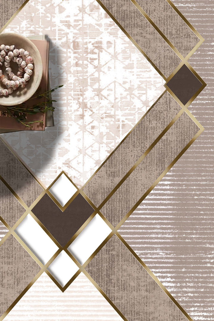 Modern Siyah Gri Geometrik Desenli Halı Örtüsü – Kaymaz, Yıkanabilir, Şık Kontrast Tasarım