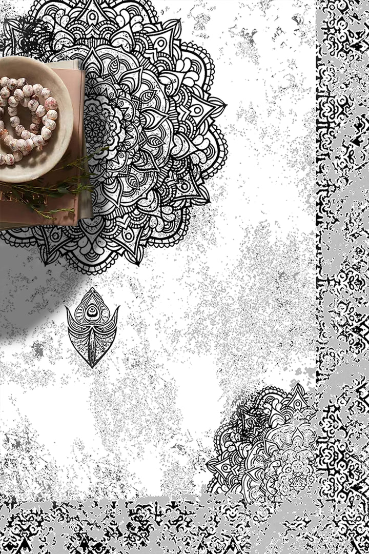 Modern Gri Siyah Çizgili Halı Örtüsü – Kaymaz Tabanlı, Yıkanabilir, Minimal Geometrik Desen